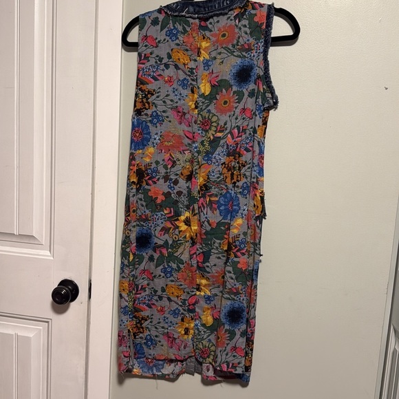 Adore Unique Floral Patterned Denim combo dress - Small - Picture 6 of 6